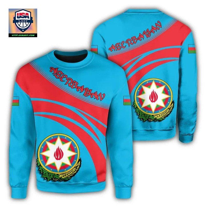 Azerbaijan Coat Of Arms Sweater Cricket Style J5W