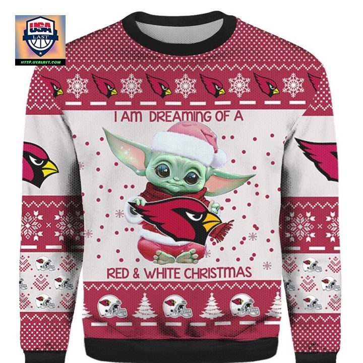 Baby Yoda Arizona Cardinals Ugly 3D Christmas Sweater