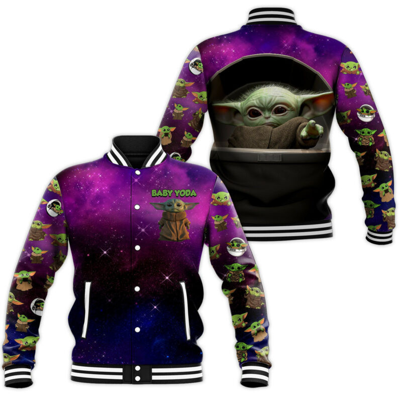 Baby Yoda Fashion Baseball Jacket for Men & Women | Star Wars Fan Gift