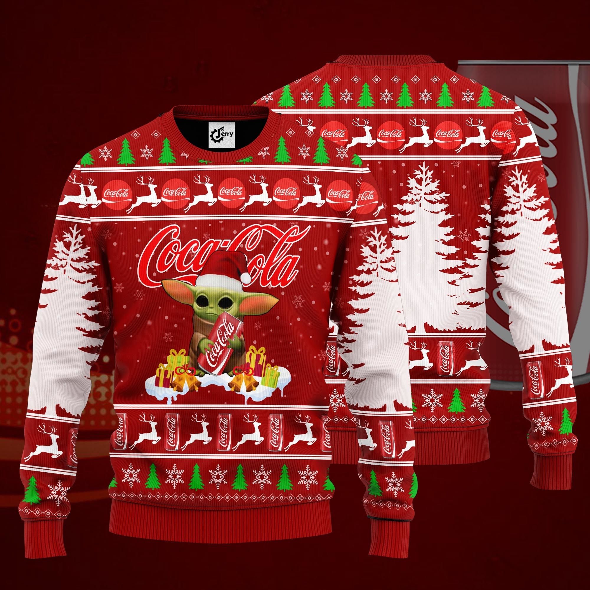 Baby Yoda Hug Coca Cola Ugly Christmas Sweater