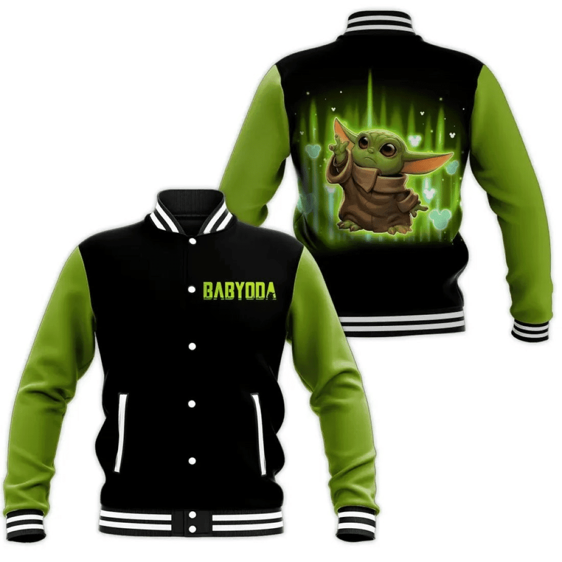 Baby Yoda Star Wars Disney Baseball Jacket for Men & Women | Sci-Fi Fan Gift