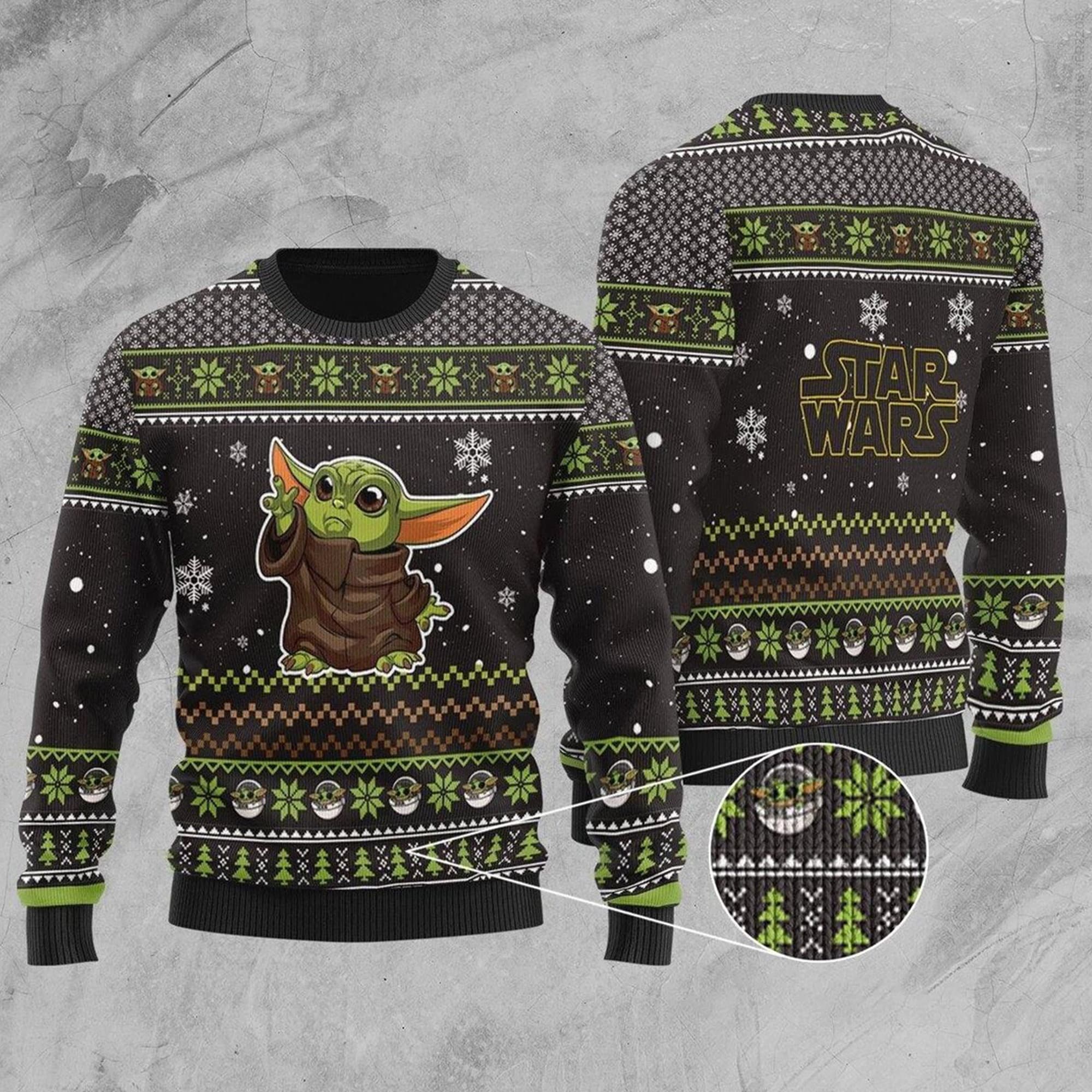 Baby Yoda Star Wars Ugly Christmas Sweater