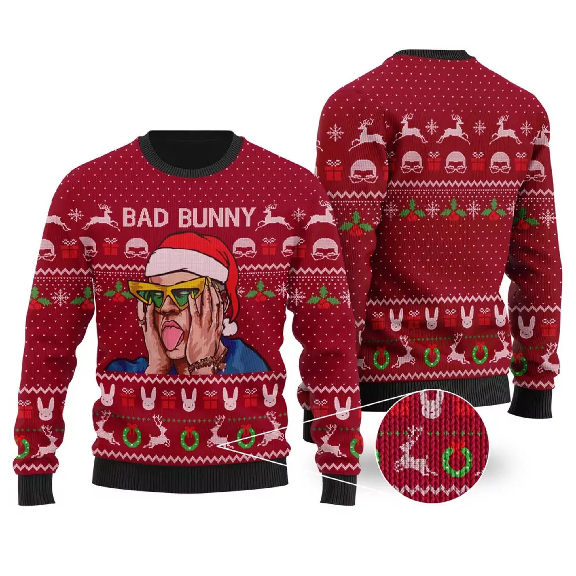 Bad Bunny Ugly Christmas Sweater