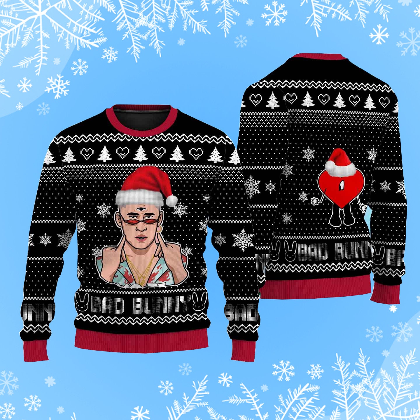 Bad Bunny Ugly Christmas Sweater