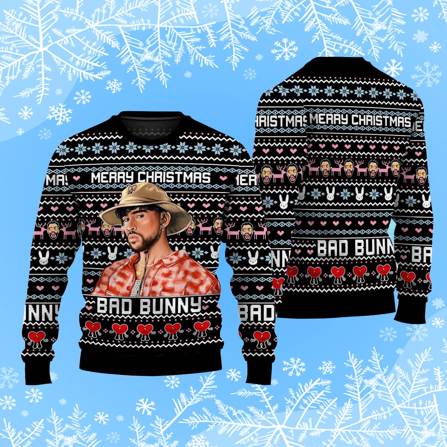 Bad Bunny Ugly Christmas Sweater
