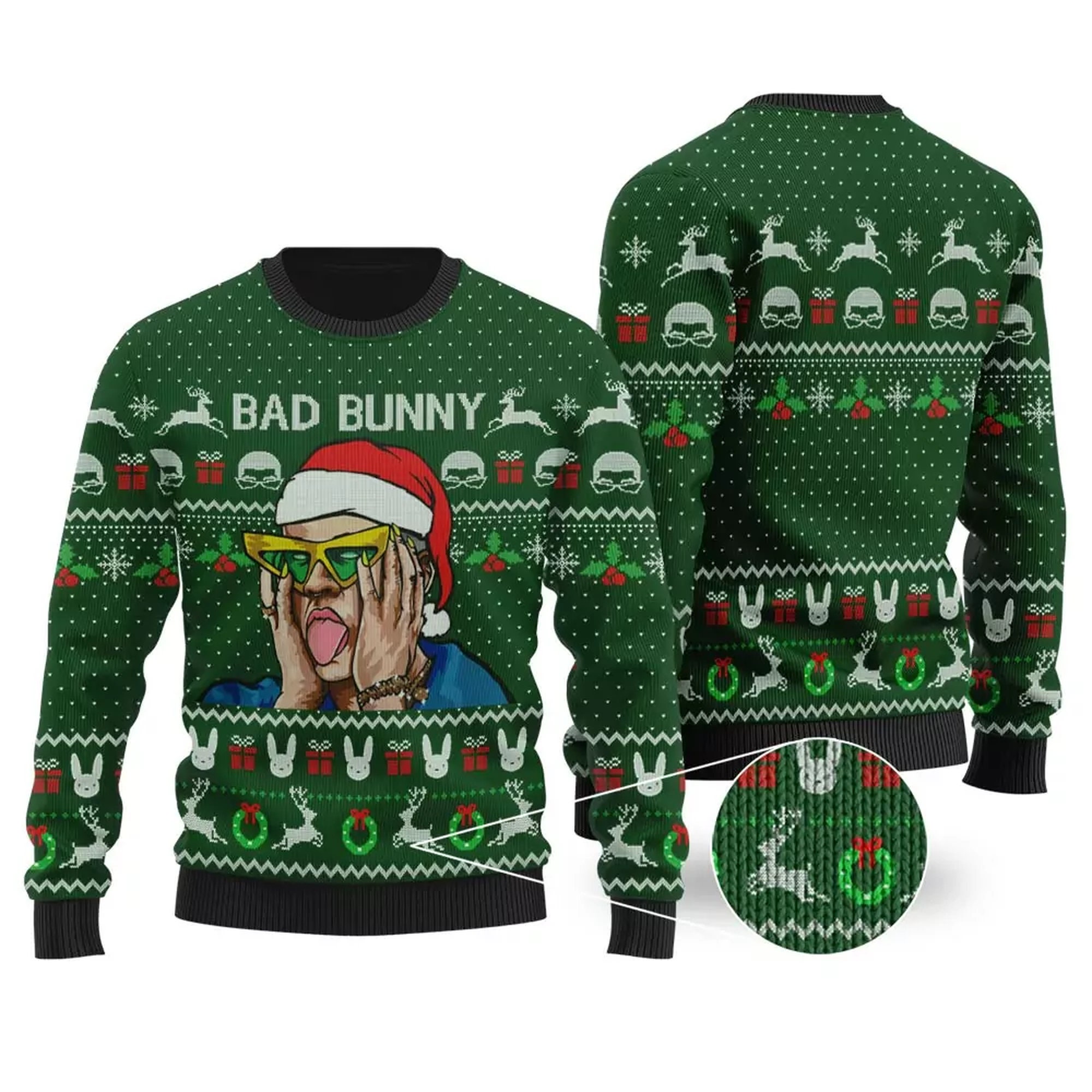 Bad Bunny Ugly Christmas Sweater
