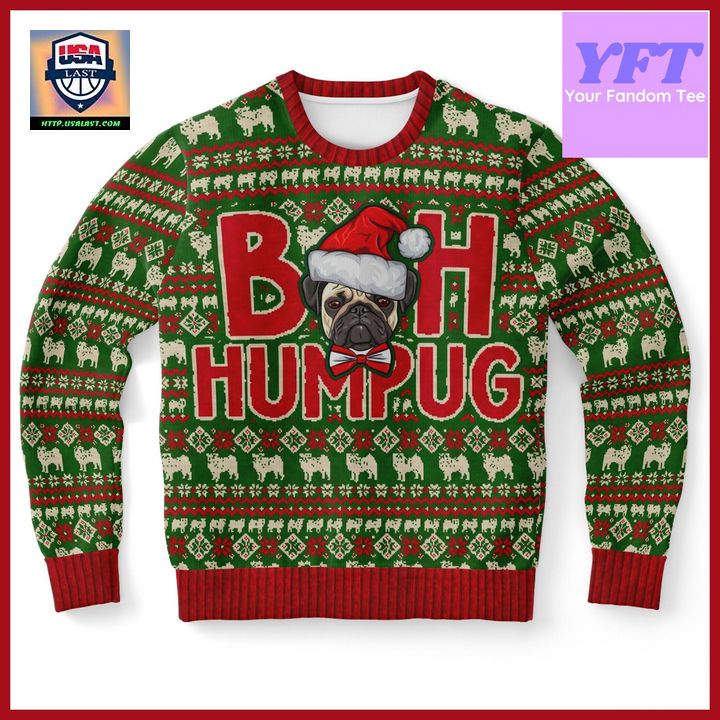 Bah Humpug Pug Tacky Dog Pug Lover Party 3d Ugly Christmas Sweater