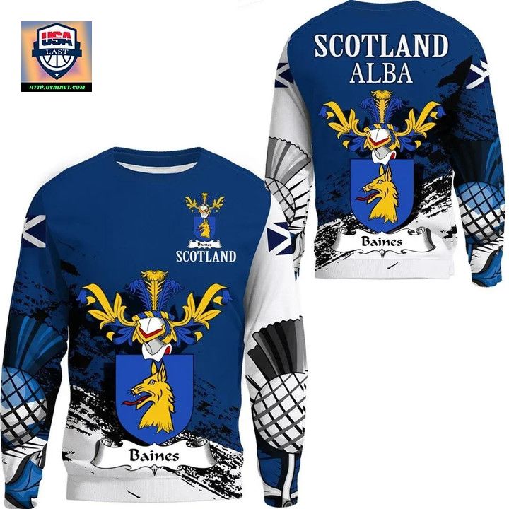 Bain Or Baines Scottish Family Crest Scotland Special Sweater 