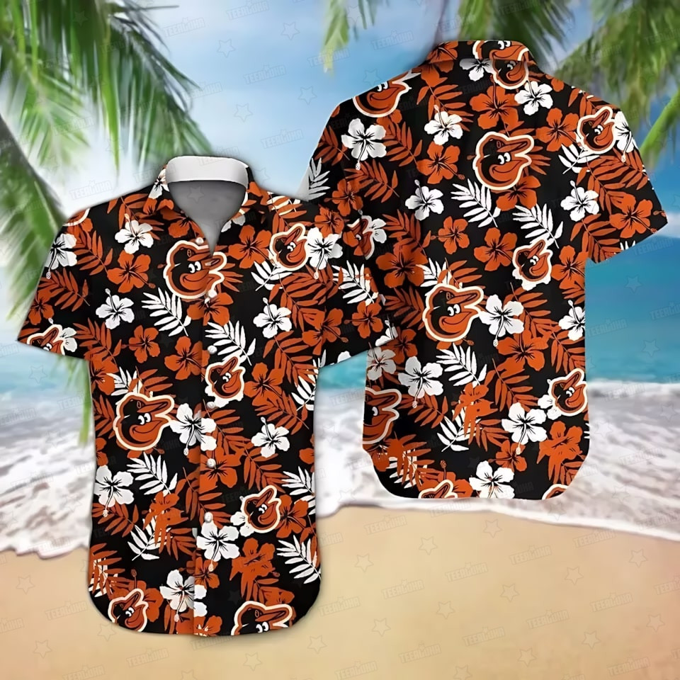 Baltimore Orioles Floral Splash Aloha Hawaiian Shirt for Men & Women