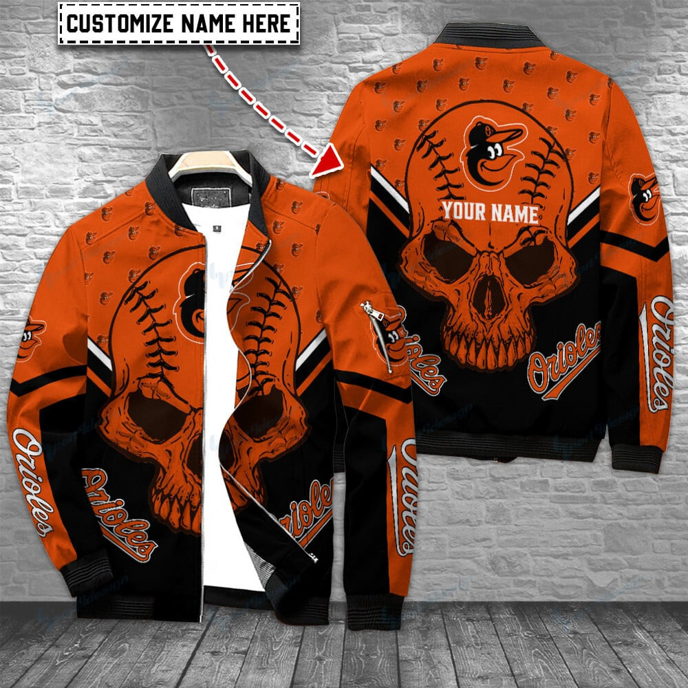 Baltimore Orioles Personalized Bomber Jacket | MLB Team Jacket for Men & Women | Baseball Fan Gift