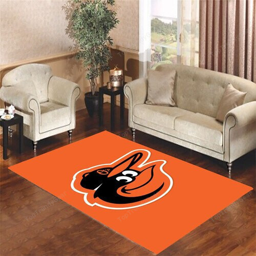 Baltimore Orioles Wallpaper Rectangle Area Rug – Full Print Carpet For Living Room & Bedroom Home Decor