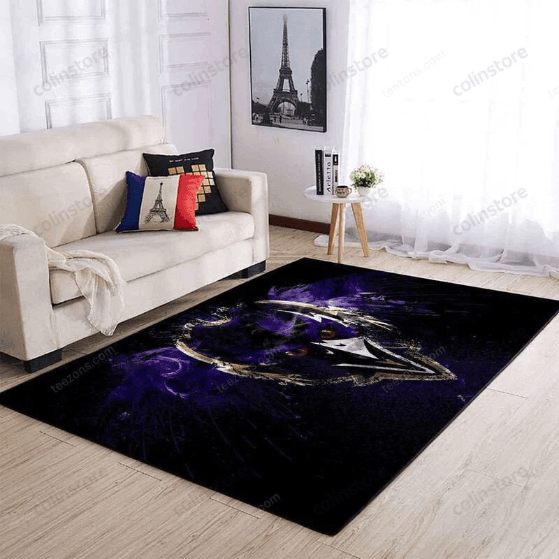 Baltimore Ravens 36 3D Rectangle Area Rug – Full Print Carpet For Living Room & Bedroom Home Decor