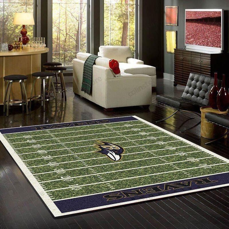 Baltimore Ravens 3D Rectangle Area Rug – Full Print Carpet For Living Room & Bedroom Home Decor