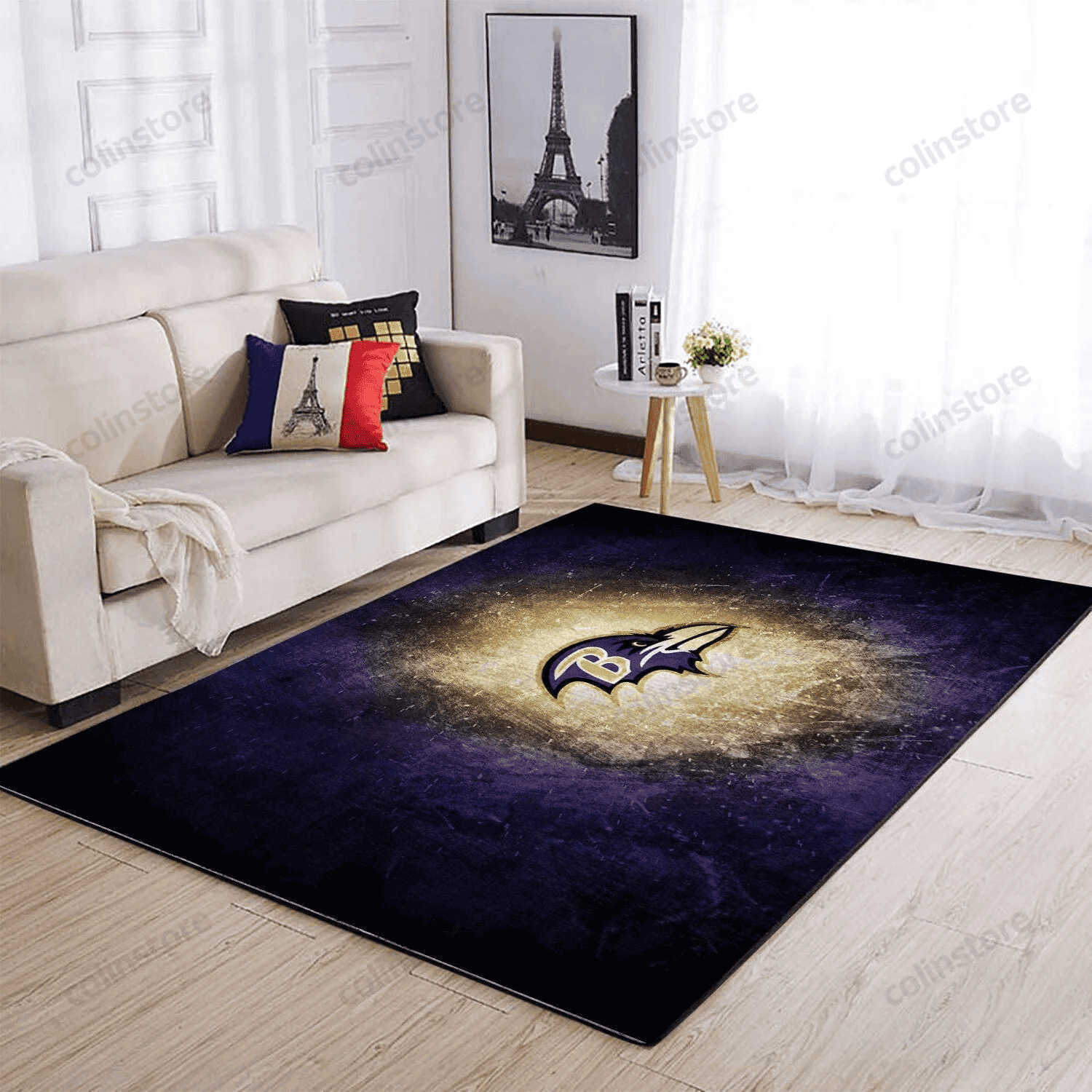 Baltimore Ravens 3D Rectangle Area Rug – Full Print Carpet For Living Room & Bedroom Home Decor
