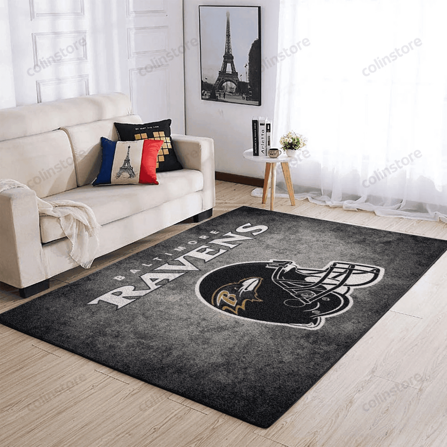Baltimore Ravens 3D Rectangle Area Rug – Full Print Carpet For Living Room & Bedroom Home Decor