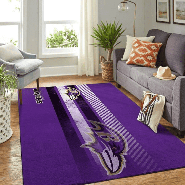 Baltimore Ravens American 3D Rectangle Area Rug – Full Print Carpet For Living Room & Bedroom Home Decor