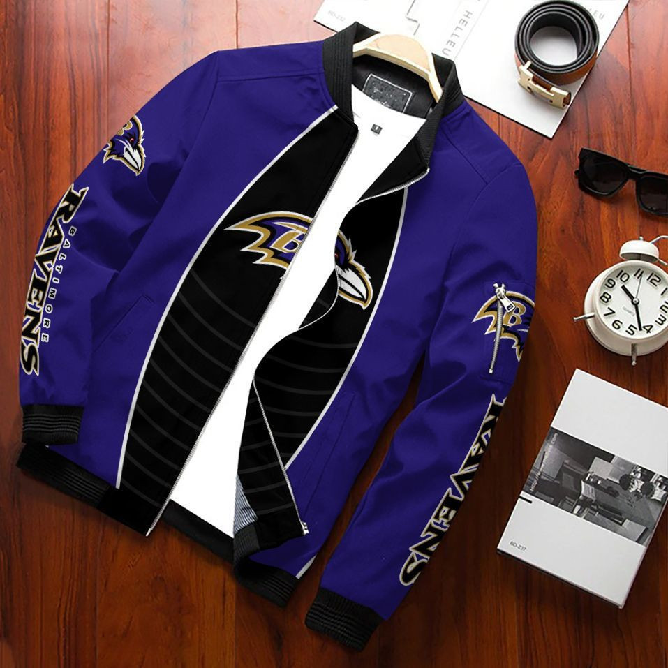 Baltimore Ravens Bomber Jacket | NFL Team Jacket for Men & Women | Football Fan Gift