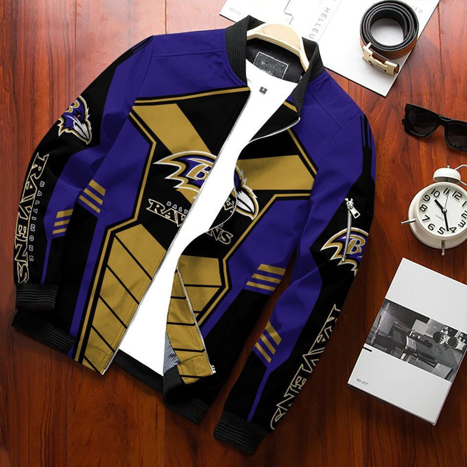 Baltimore Ravens Bomber Jacket | NFL Team Jacket for Men & Women | Football Fan Gift