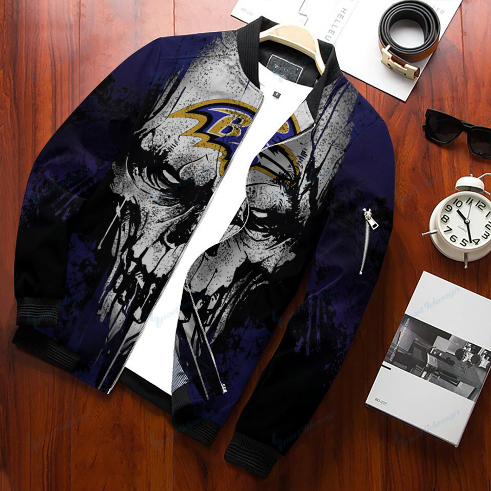 Baltimore Ravens Bomber Jacket | NFL Team Jacket for Men & Women | Football Fan Gift
