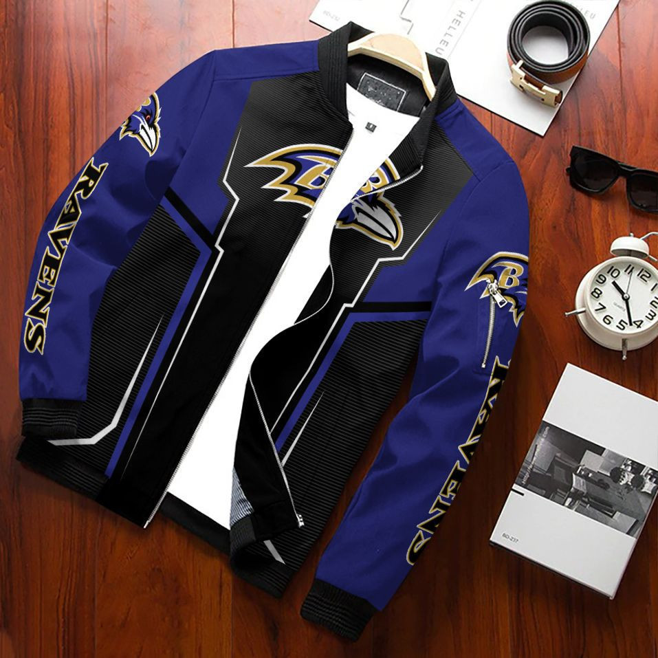 Baltimore Ravens Bomber Jacket | NFL Team Jacket for Men & Women | Football Fan Gift