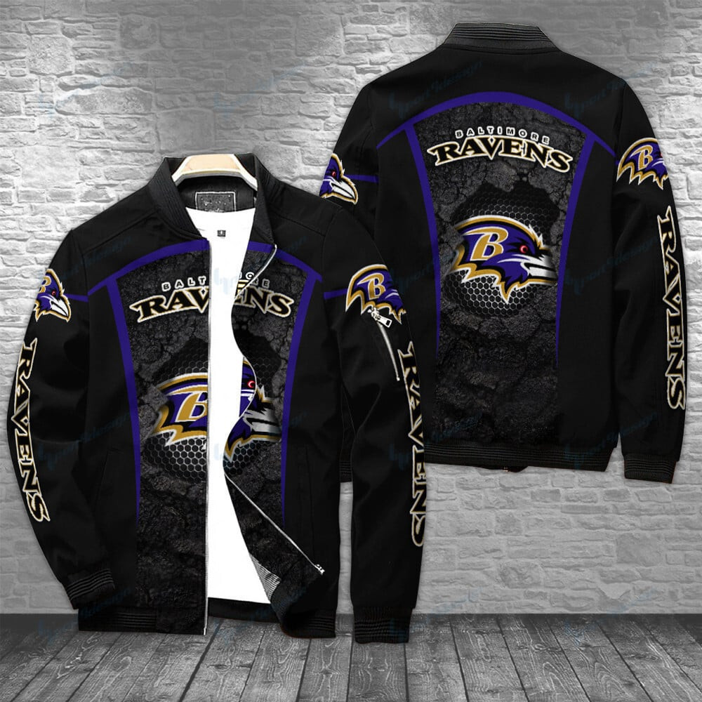 Baltimore Ravens Bomber Jacket | NFL Team Jacket for Men & Women | Football Fan Gift