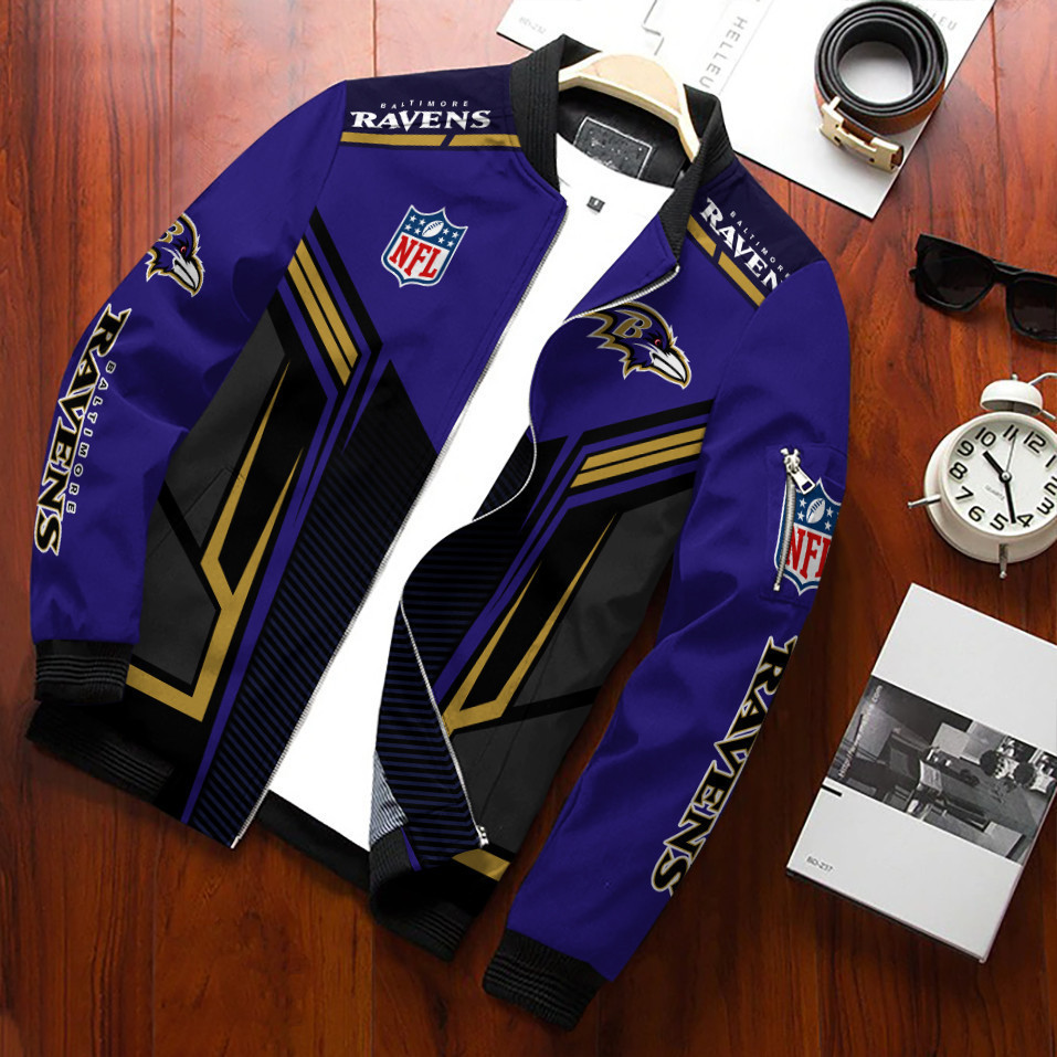 Baltimore Ravens Bomber Jacket | NFL Team Jacket for Men & Women | Football Fan Gift