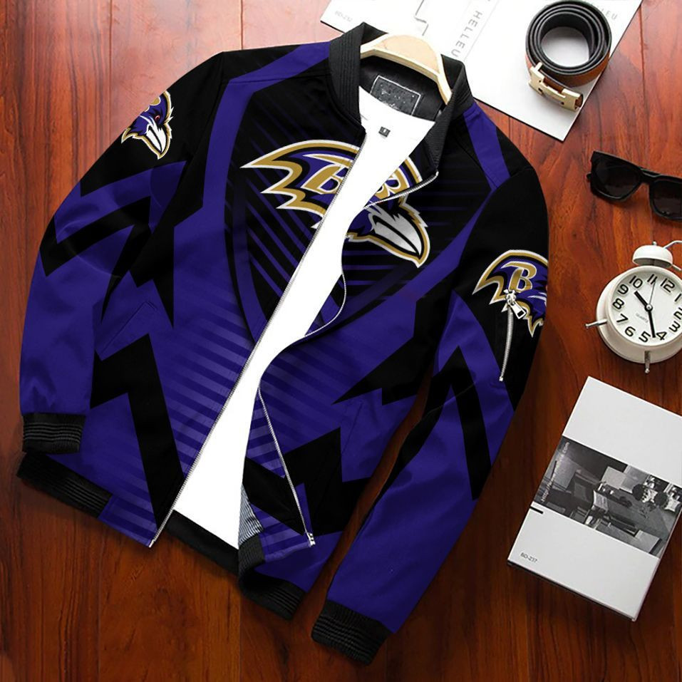 Baltimore Ravens Bomber Jacket | NFL Team Jacket for Men & Women | Football Fan Gift