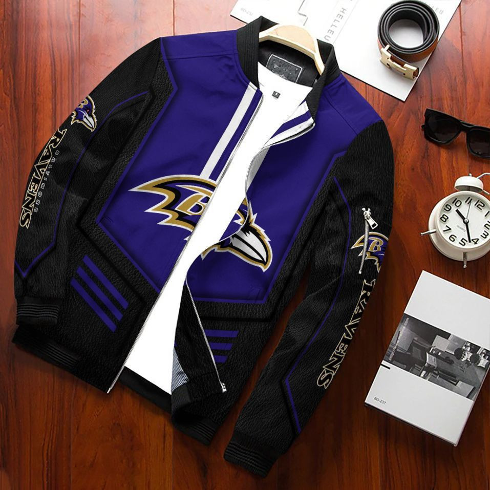 Baltimore Ravens Bomber Jacket | NFL Team Jacket for Men & Women | Football Fan Gift
