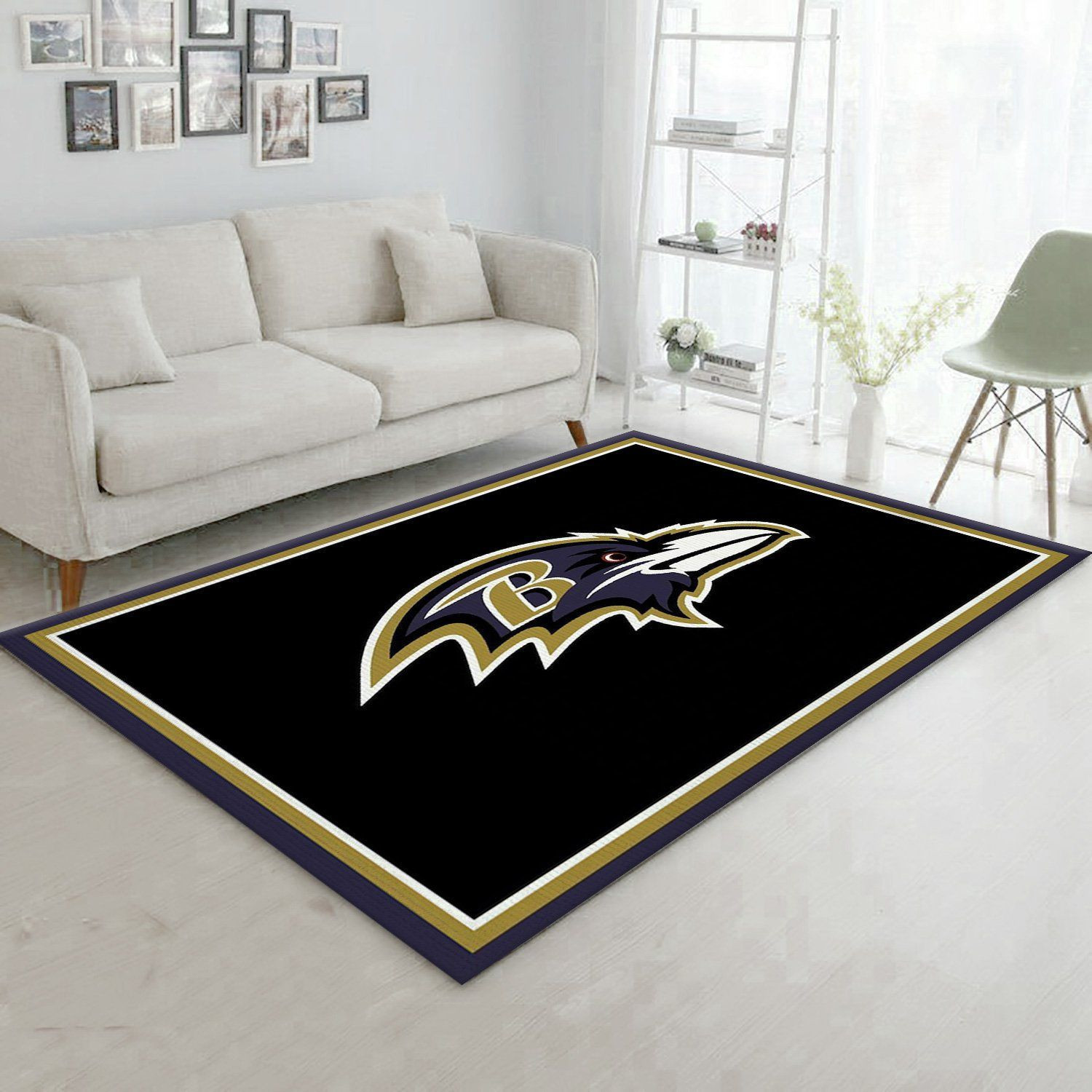 Baltimore Ravens Imperial Spirit Rug Rectangle Area Rug – Full Print Carpet For Living Room & Bedroom Home Decor