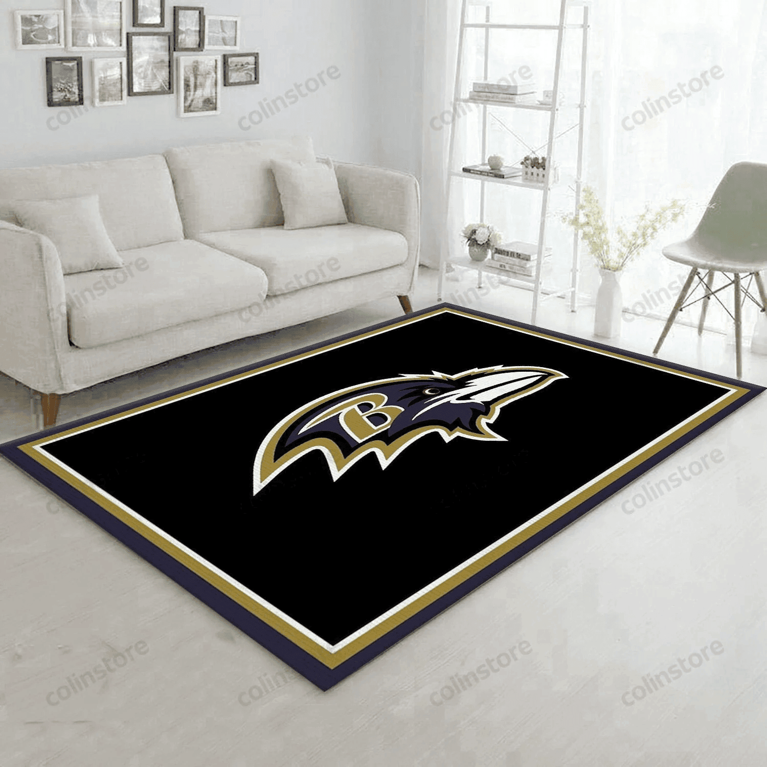 Baltimore Ravens Imperial Spirit Rug Rectangle Area Rug – Full Print Carpet For Living Room & Bedroom Home Decor