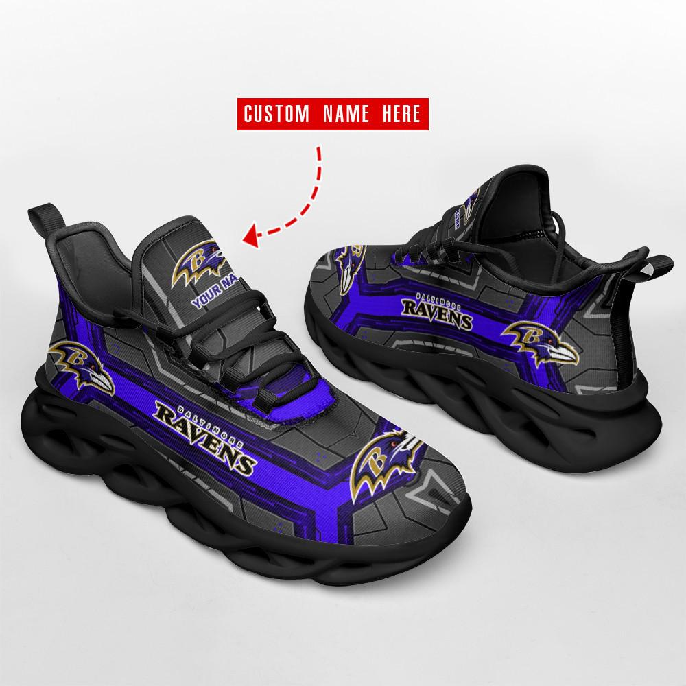 Baltimore Ravens Max Soul Shoes Sneakers for Men And Women – NFL Football Fan Shoes, Team Sneakers - Image 4