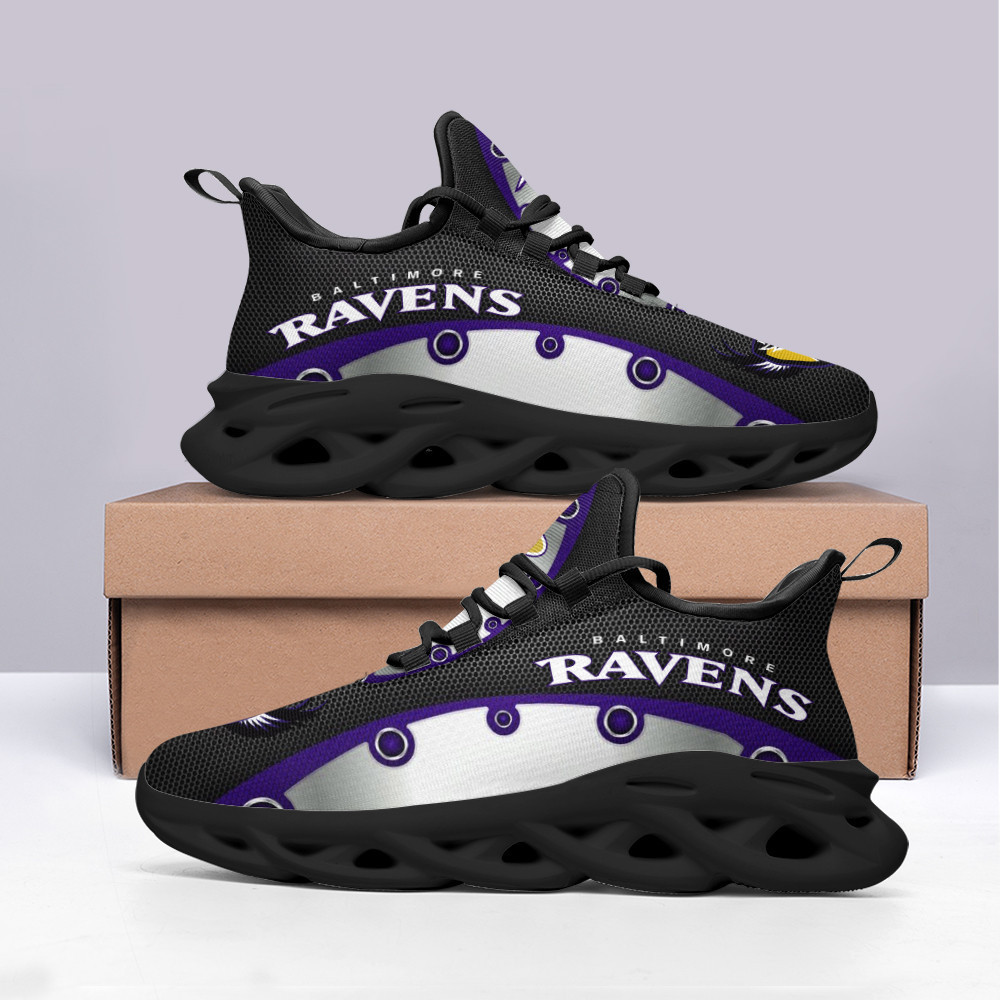 Baltimore Ravens Max Soul Shoes Sneakers for Men And Women – NFL Football Fan Shoes, Team Sneakers