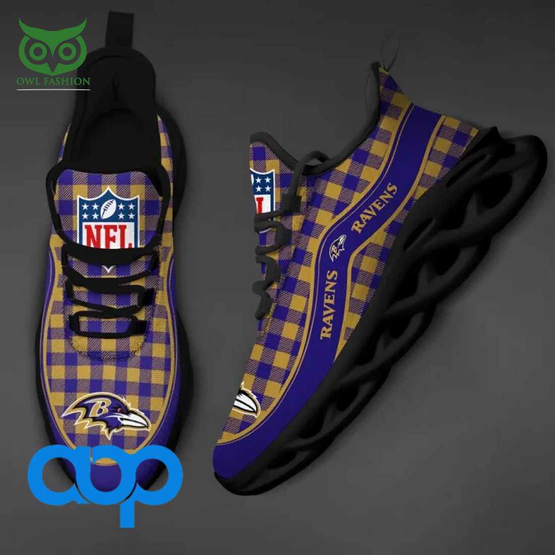 Baltimore Ravens Max Soul Shoes Sneakers for Men And Women – NFL Football Fan Shoes, Team Sneakers