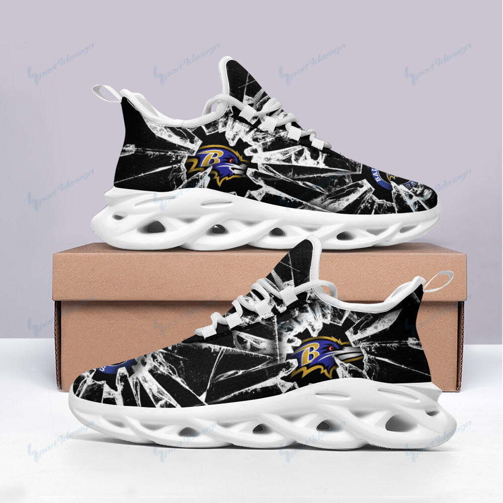 Baltimore Ravens Max Soul Shoes Sneakers for Men And Women – NFL Football Fan Shoes, Team Sneakers