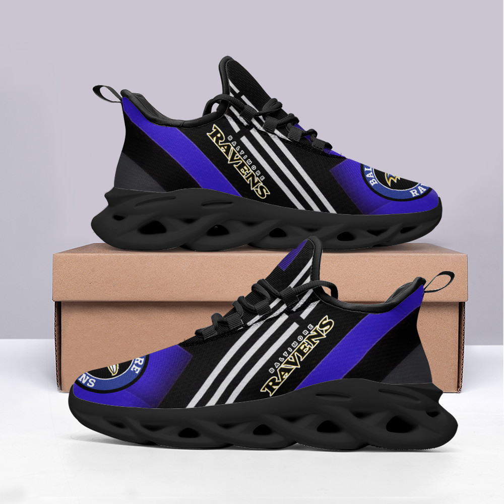 Baltimore Ravens Max Soul Shoes Sneakers for Men And Women – NFL Football Fan Shoes, Team Sneakers