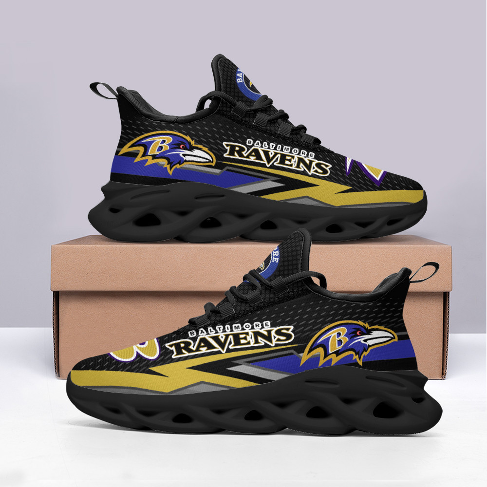 Baltimore Ravens Max Soul Shoes Sneakers for Men And Women – NFL Football Fan Shoes, Team Sneakers