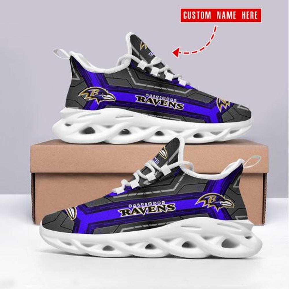 Baltimore Ravens Max Soul Shoes Sneakers for Men And Women – NFL Football Fan Shoes, Team Sneakers - Image 5