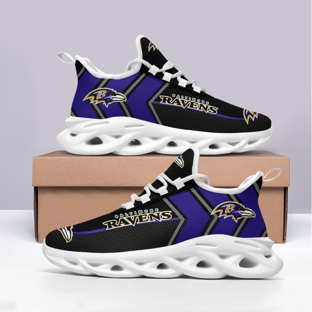 Baltimore Ravens Max Soul Shoes Sneakers for Men And Women – NFL Football Fan Shoes, Team Sneakers