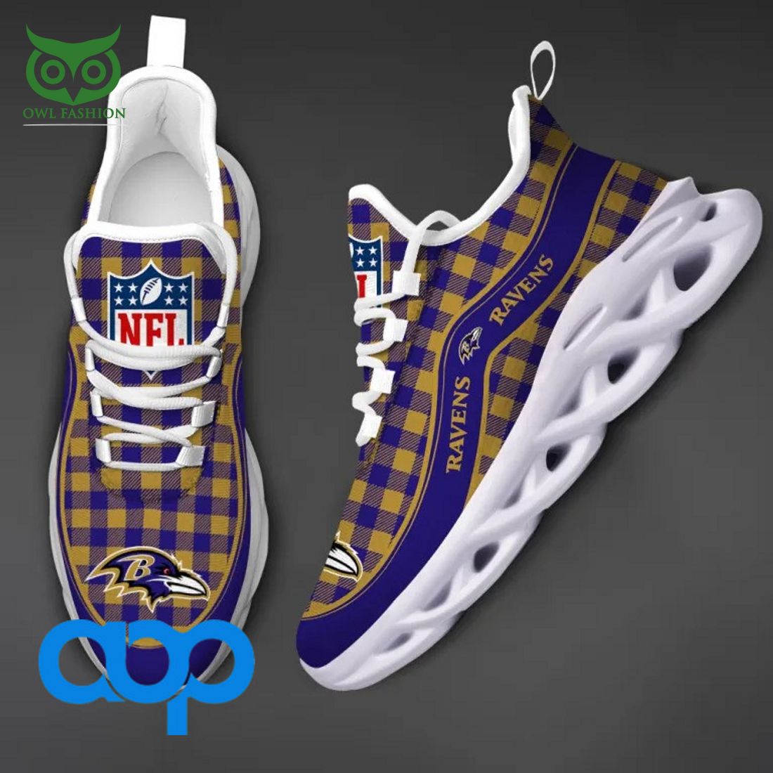 Baltimore Ravens Max Soul Shoes Sneakers for Men And Women – NFL Football Fan Shoes, Team Sneakers - Image 4