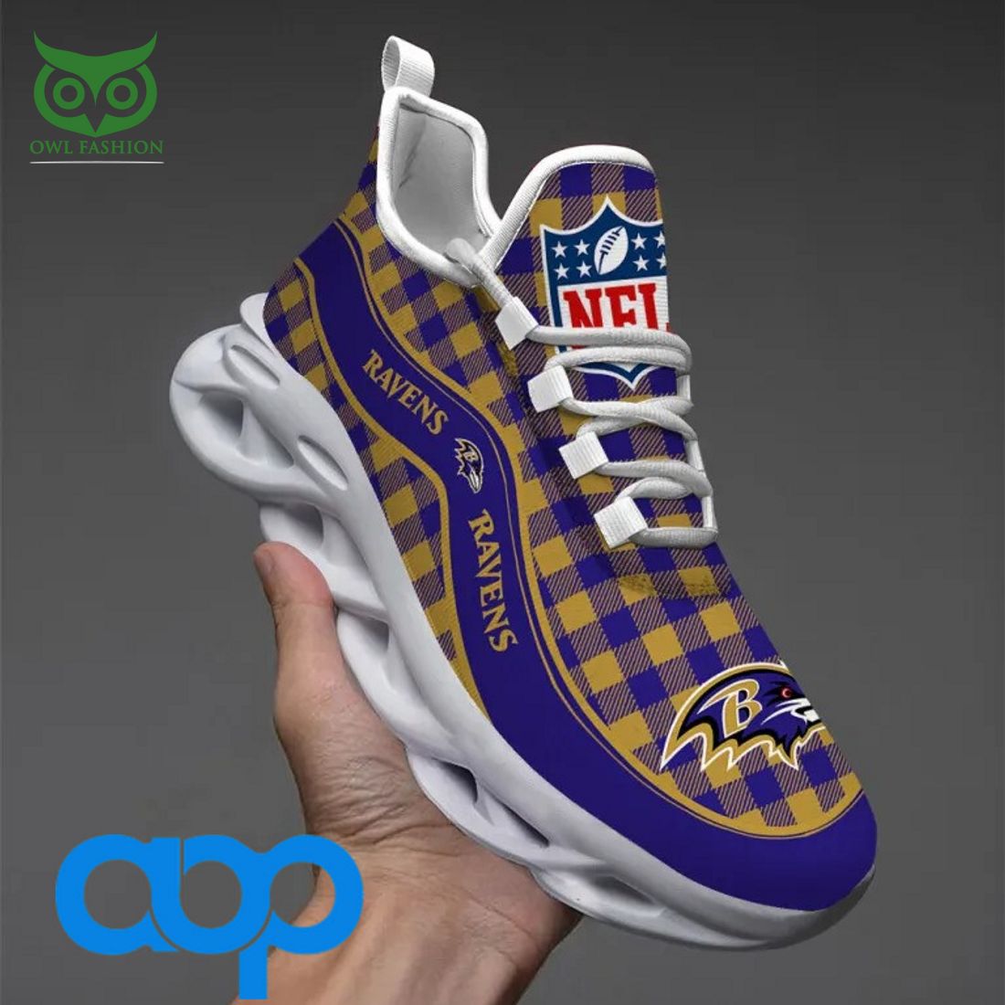 Baltimore Ravens Max Soul Shoes Sneakers for Men And Women – NFL Football Fan Shoes, Team Sneakers - Image 3