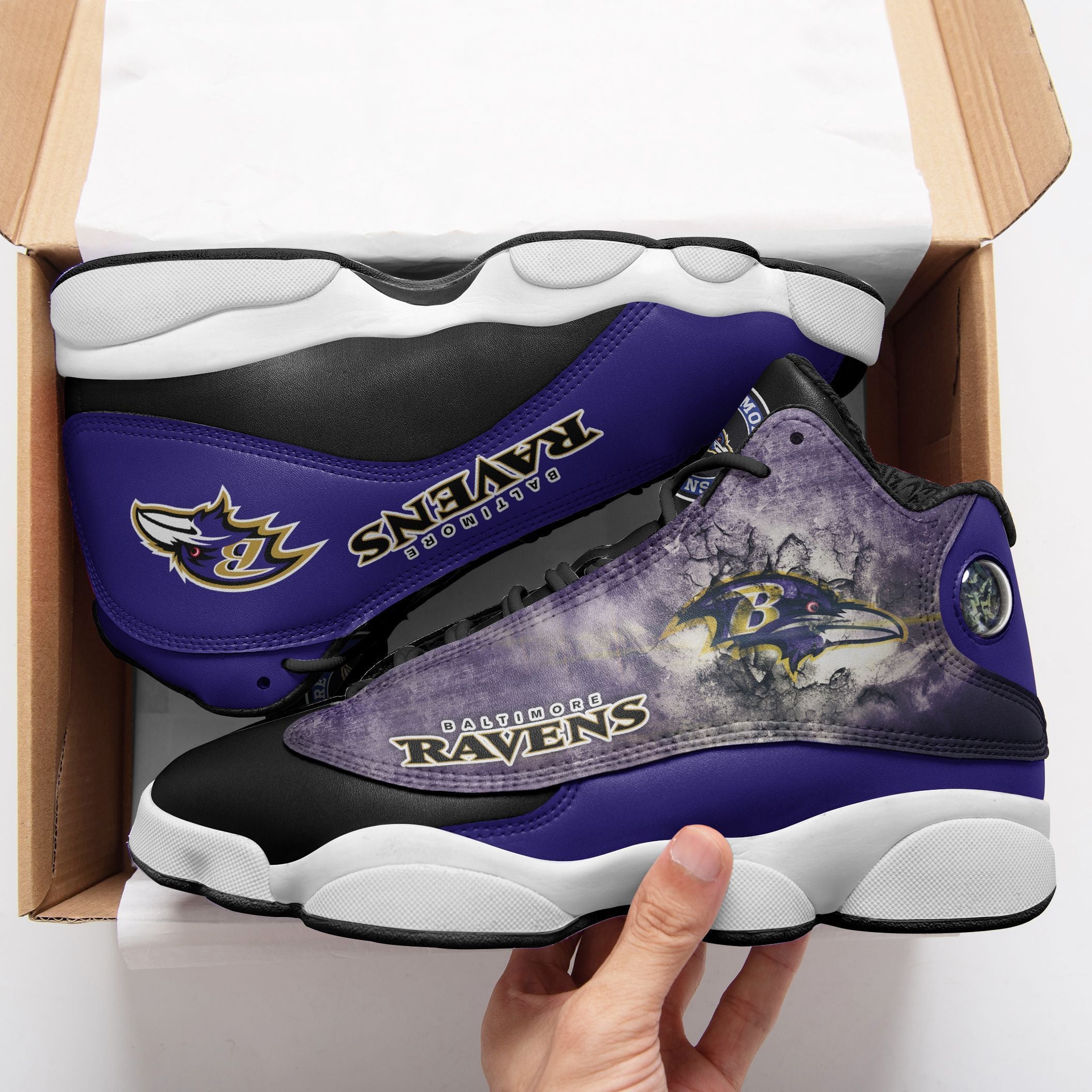 Baltimore Ravens NFL JD13 Sneakers Shoes for Men & Women | Custom Fan Gift