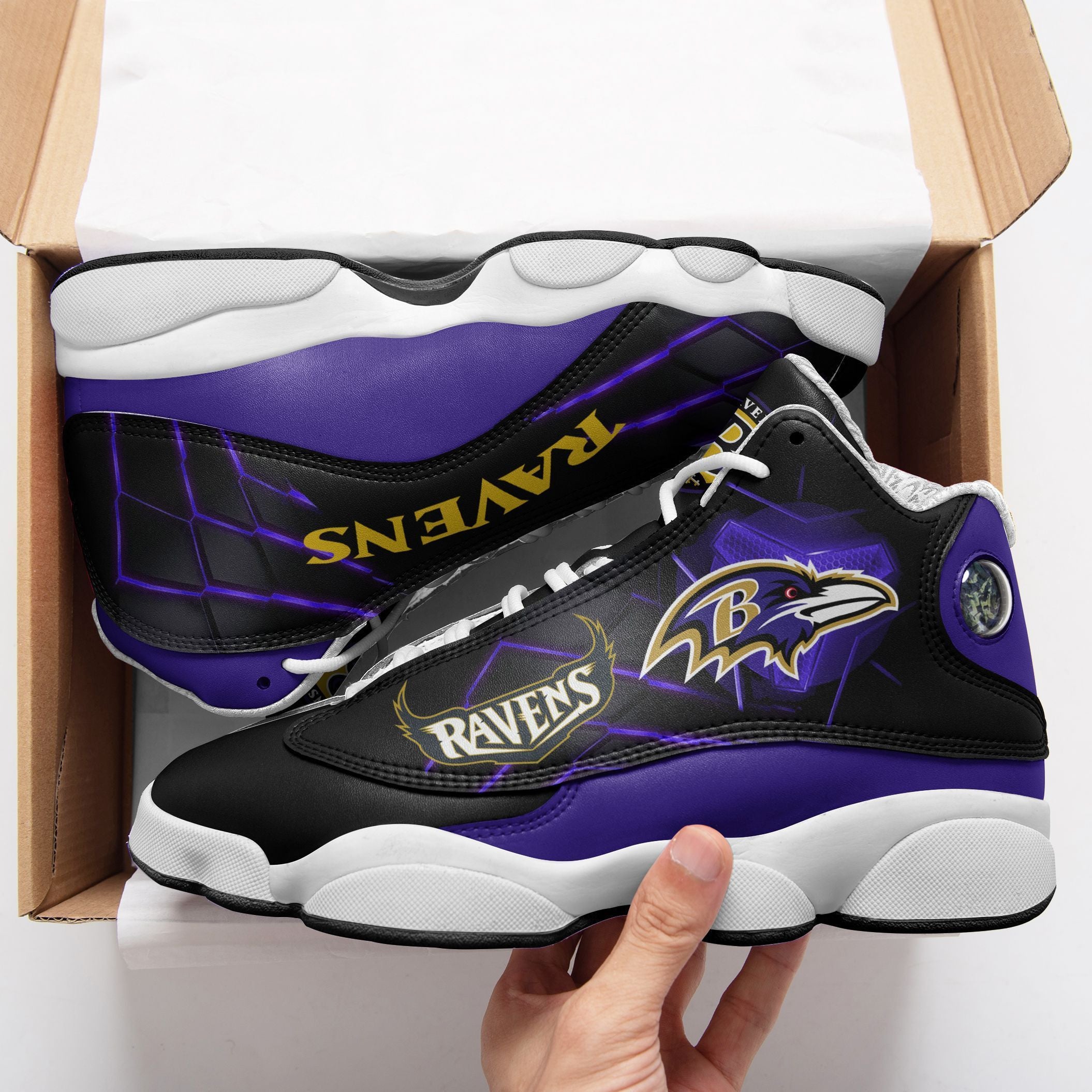 Baltimore Ravens NFL JD13 Sneakers Shoes for Men & Women | Custom Fan Gift