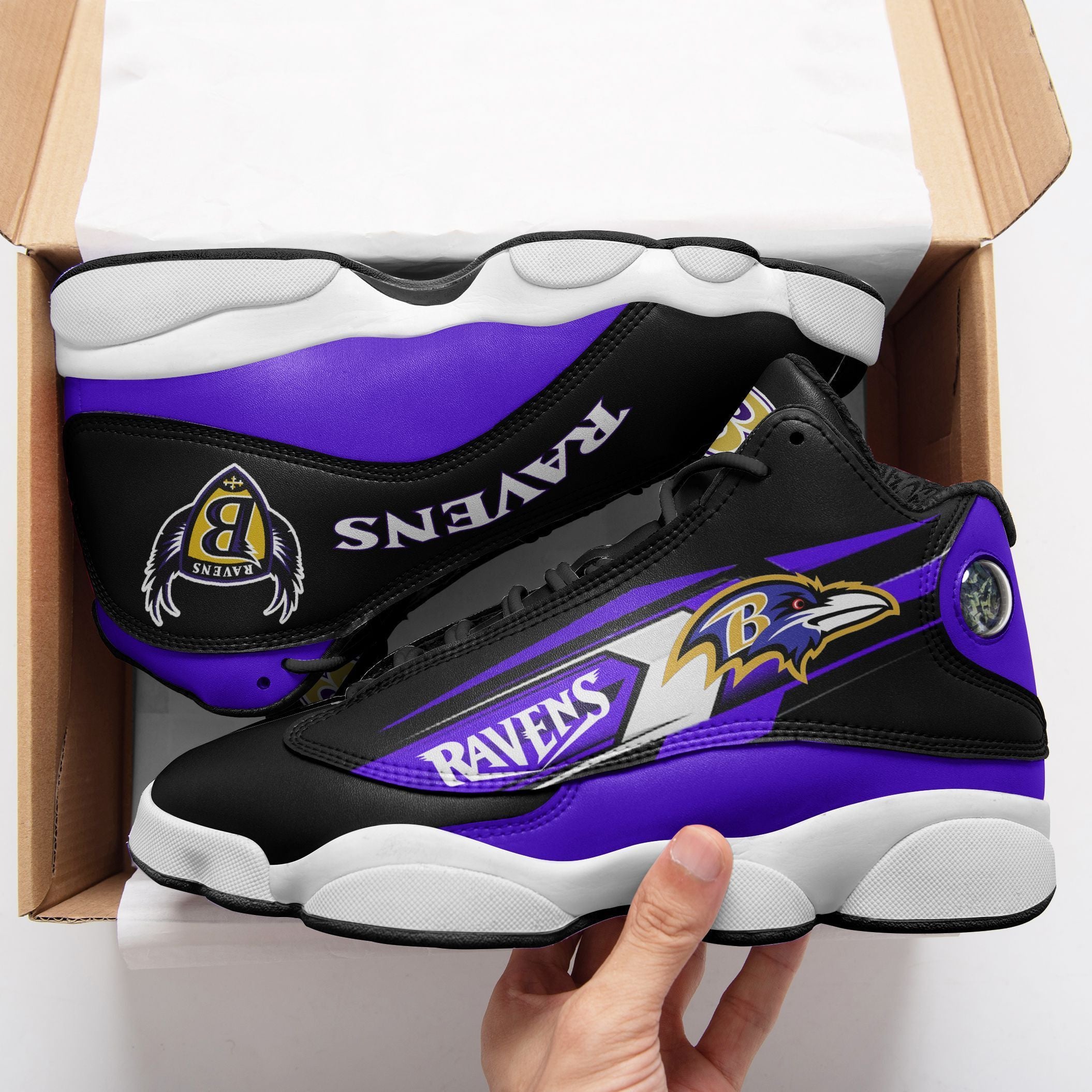 Baltimore Ravens NFL JD13 Sneakers Shoes for Men & Women | Custom Fan Gift