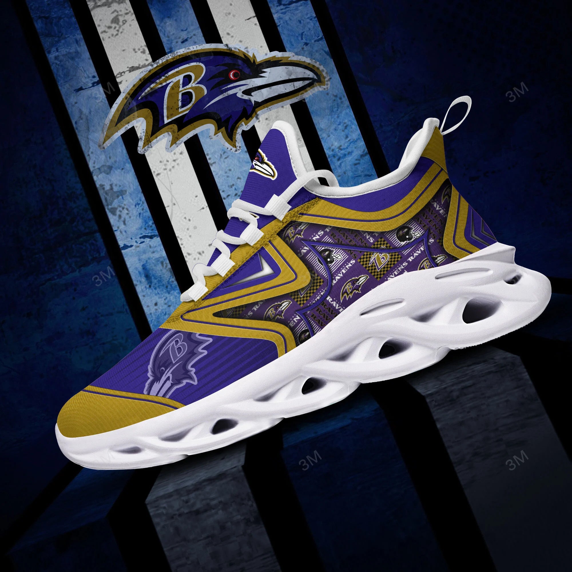Baltimore Ravens NFL Max Soul Shoes Sneakers for Men And Women – NFL Football Fan Shoes, Team Sneakers