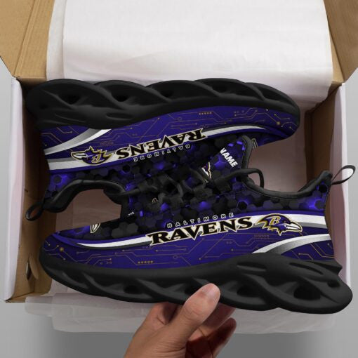 Baltimore Ravens NFL Max Soul Shoes Sneakers for Men And Women – NFL Football Fan Shoes, Team Sneakers