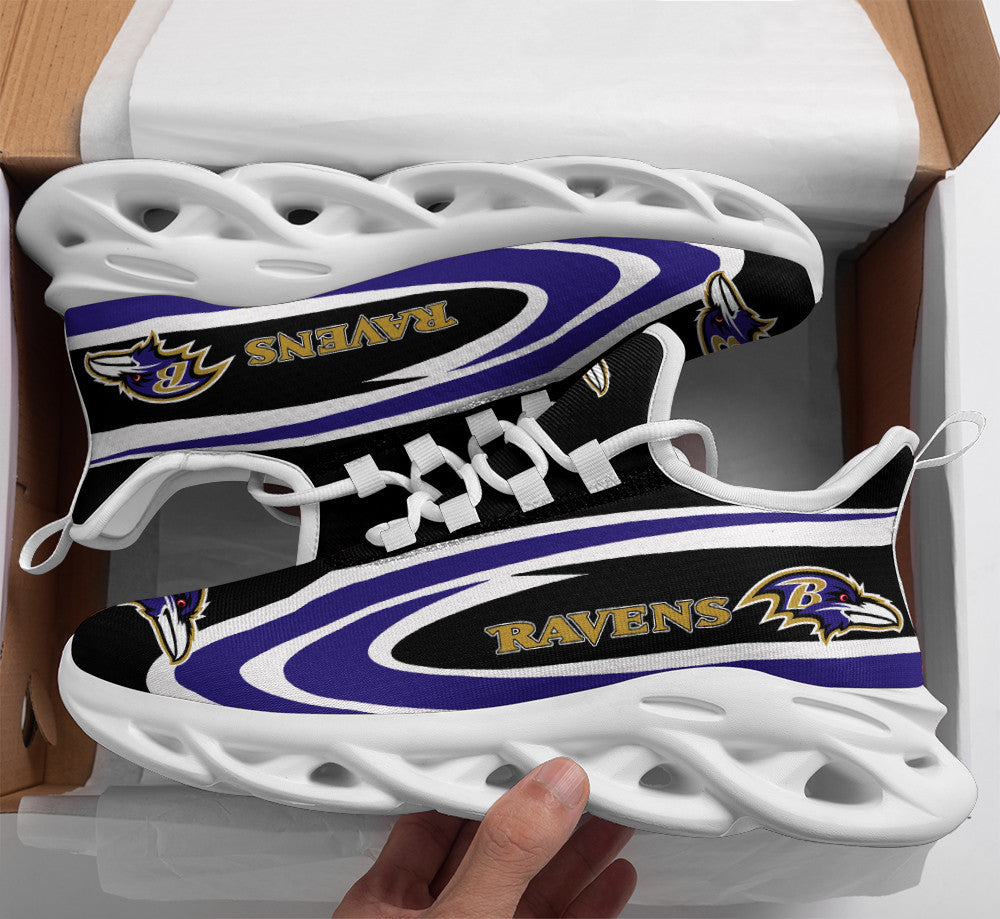 Baltimore Ravens NFL Max Soul Shoes Sneakers for Men And Women – NFL Football Fan Shoes, Team Sneakers