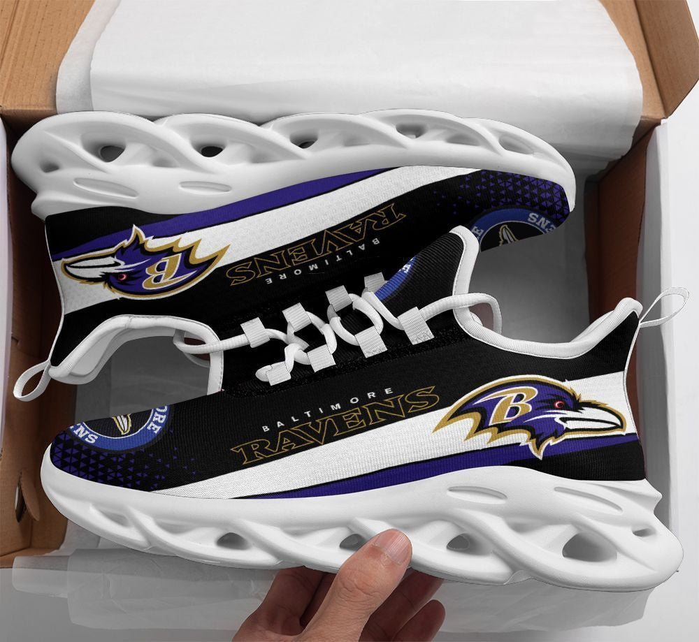 Baltimore Ravens NFL Max Soul Shoes Sneakers for Men And Women – NFL Football Fan Shoes, Team Sneakers