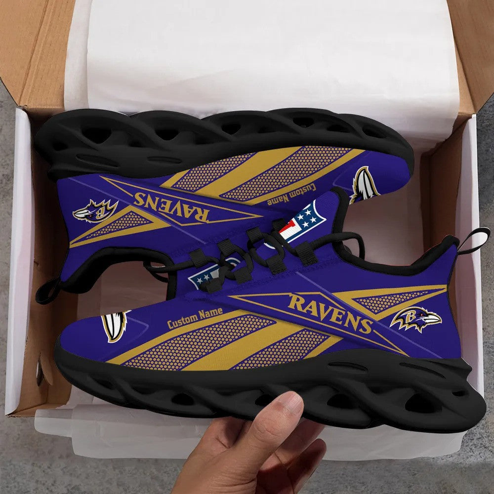 Baltimore Ravens NFL Max Soul Shoes Sneakers for Men And Women – NFL Football Fan Shoes, Team Sneakers - Image 3