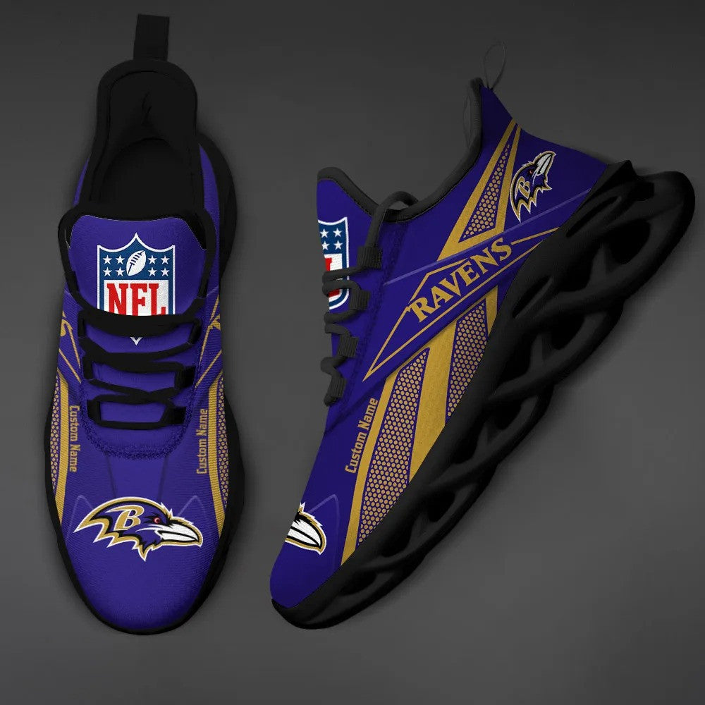 Baltimore Ravens NFL Max Soul Shoes Sneakers for Men And Women – NFL Football Fan Shoes, Team Sneakers - Image 4