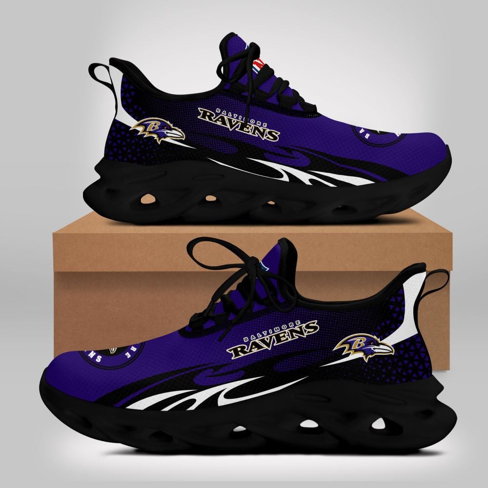 Baltimore Ravens NFL Max Soul Shoes Sneakers for Men And Women – NFL Football Fan Shoes, Team Sneakers